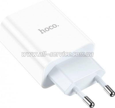 �������� ������� HOCO C97A 1xUSB-C PD 20W + 1xUSB QC3.0 White (6931474766076)