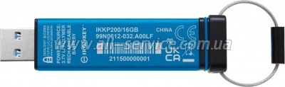 ������ Kingston 16GB IronKey Keypad 200 Blue USB 3.2 (IKKP200/16GB)