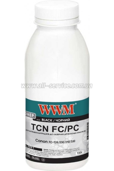 Тонер WWM Canon FC-128/ 230/ 310/ 330 бутль 150г (TB78-1) Тонер WWM Canon FC-128/ 230/ 310/ 330 бутль 150г (TB78-1)