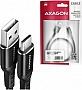 ���� ������ USB 2.0 AM to USB-C 1.5m black AXAGON (BUCM-AM15AB)