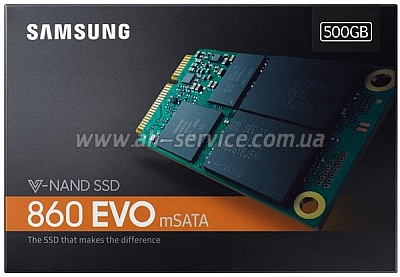 SSD  Samsung 860 EVO 500GB mSATA V-NAND 3bit MLC (MZ-M6E500BW)