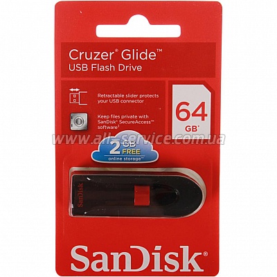  SanDisk 64GB Cruzer Glide Black USB 3.0 (SDCZ600-064G-G35)