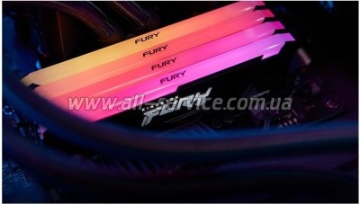������ ������ ��� ���������� DDR4 16GB (2x8GB) 3200 MHz Beast RGB Kingston Fury (ex.HyperX) (KF432C16BB2AK2/16)