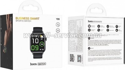 - HOCO Y26 Smart sports watch (call version) Black (6942007645416)