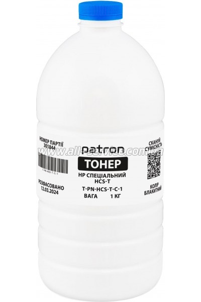 Тонер Patron HP HCS-T HP M254/ M280/ Canon LBP640/ LBP664/ MF651/ MF655/ MF734 бутль 1000г cyan (PN-HCS-T-C-1) Тонер Patron HP HCS-T HP M254/ M280/ Canon LBP640/ LBP664/ MF651/ MF655/ MF734 бутль 1000г cyan (PN-HCS-T-C-1)
