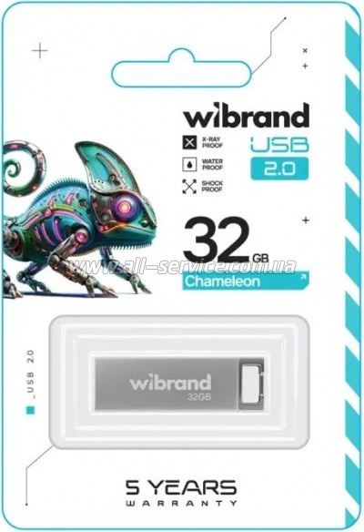  Wibrand 32GB Chameleon Silver USB 2.0 (WI2.0/CH32U6S)