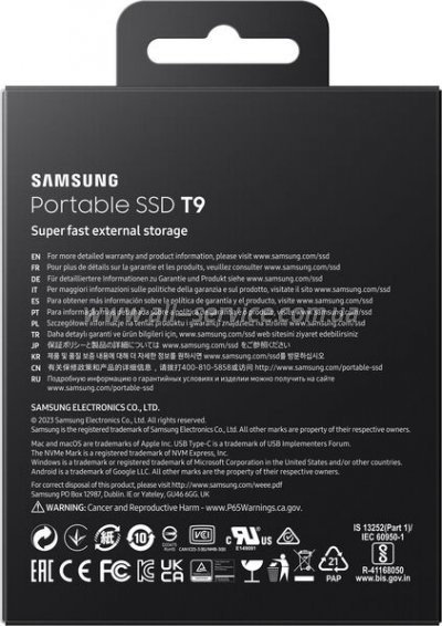  SSD USB 3.2 4TB T9 Samsung (MU-PG4T0B/EU)