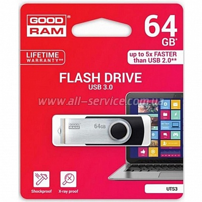  Goodram 32GB UTS3 Twister Black USB 3.0 (UTS3-0320K0R11)