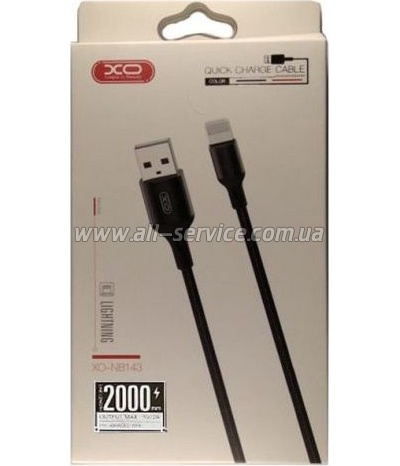 ���� ������ USB 2.0 AM to Lightning 1.0m NB143 Braided Black XO (XO-NB143i1-BK)