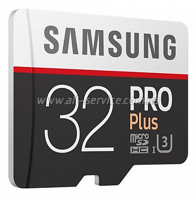 ����� ������ SAMSUNG microSDHC 32GB PRO PLUS UHS-I U3 R100, W90MB/s (MB-MD32GA/RU)