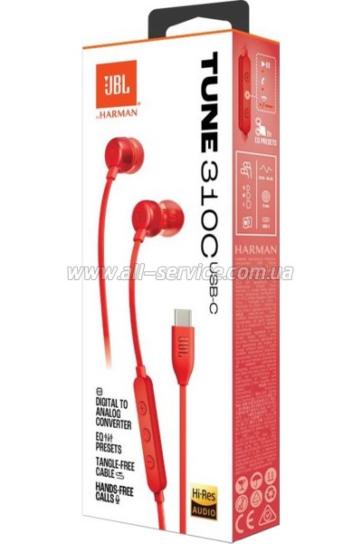  JBL Tune 310C USB-C Red (JBLT310CRED)