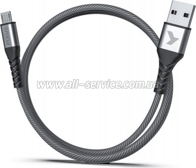 ���� ������ USB 2.0 AM to Micro 5P 1.0m Flex Gray Pixus (4897058531145)