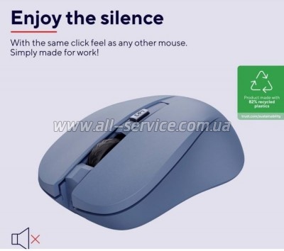  Trust Mydo Silent Wireless Blue (25041)