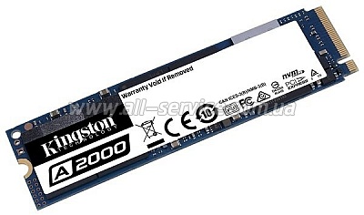 SSD  Kingston A2000 250GB NVMe M.2 2280 PCIe 3.0 x4 3D NAND TLC (SA2000M8/250G)
