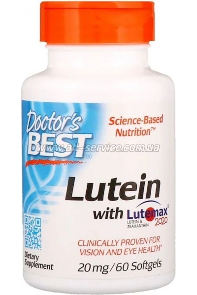  Doctor's Best , Lutein with Lutemax 20 , 60   (DRB00369)