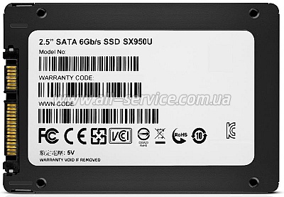 SSD  960GB  ADATA XPG SX950U 2.5" SATA 3D TLC (ASX950USS-960GT-C)