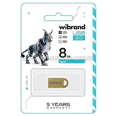  Wibrand 8GB lynx Gold USB 2.0 (WI2.0/LY8M2G)