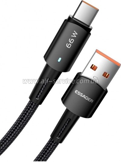 ���� ������ USB 2.0 AM to USB-C 0.5m 6A Essager (EXCT-CGB01)