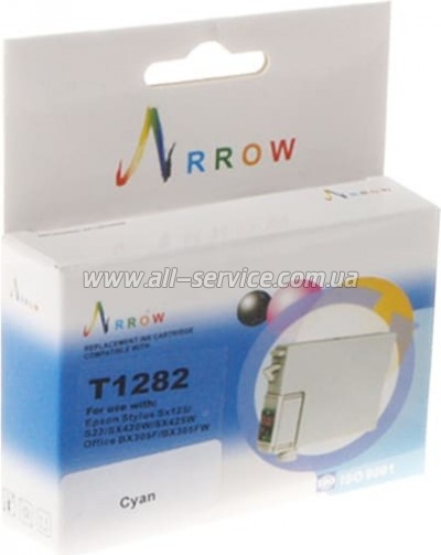 Картридж Arrow для Epson Stylus SX125/ SX420W/ SX425W аналог С13T12824010 Cyan (T1282) Картридж Arrow для Epson Stylus SX125/ SX420W/ SX425W аналог С13T12824010 Cyan (T1282)