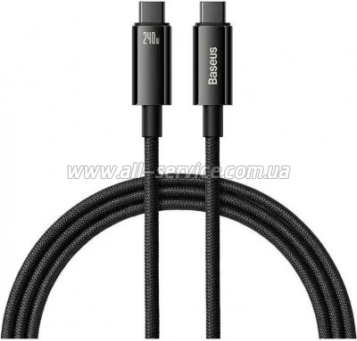 ���� ������ USB-C to USB-C 3.0m 240W black Baseus (CAWJ040201)
