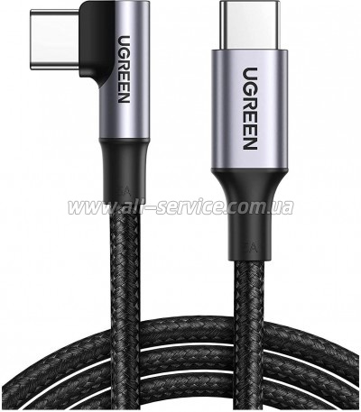 ���� ������ USB-C 2.0 to USB-C 1.0m 90� corner US334 black Ugreen (70643)