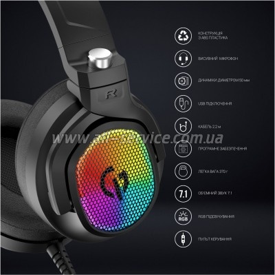 �������� GamePro HS1300 RGB 7.1 Black (HS1300)