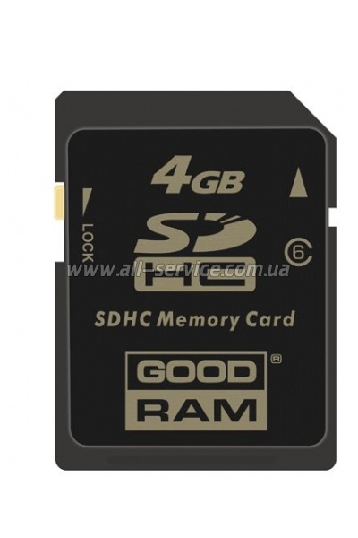   4Gb Goodram SDHC class 6 (SDC4GHC6GRSR)
