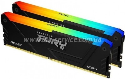 ������ ������ ��� ���������� DDR4 32GB (2x16GB) 3200 MHz FURY Beast RGB Kingston Fury (ex.HyperX) (KF432C16BB2AK2/32)