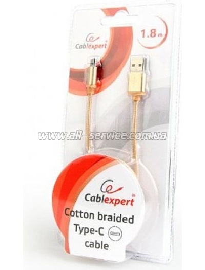 ���� ������ USB 2.0 AM to USB-C 1.8m Cablexpert (CCB-mUSB2B-AMCM-6-G)
