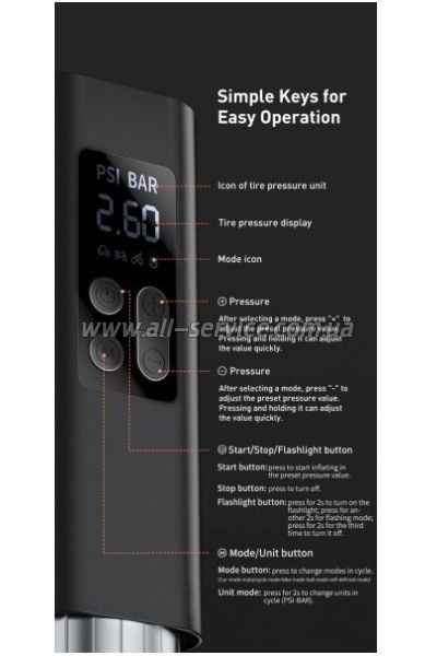   Baseus Super Mini Inflator Pump Black (CRCQ000001)