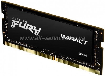     SoDIMM DDR4 8GB 3200 MHz Fury Impact Kingston Fury (ex.HyperX) (KF432S20IB/8)