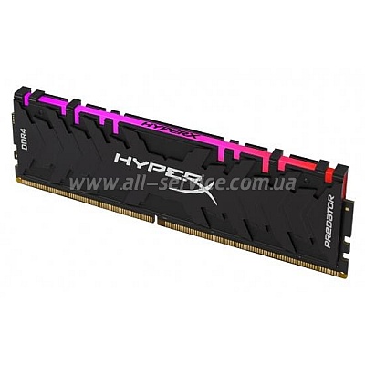  8GB Kingston HyperX Predator RGB DDR4 2933 BLACK CL15 XMP (HX429C15PB3A/8)