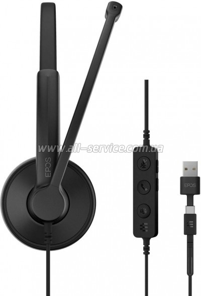 �������� Epos Impact 100 MS Mono USB-C+A Black (1001419)