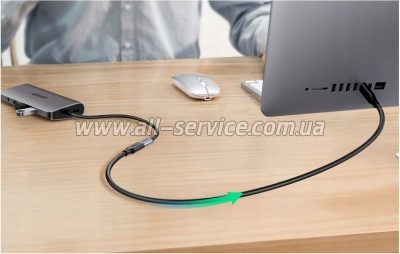 ���� ������ USB-C to USB-C 1.0m USB 3.1Gen2 100W US353 Black Ugreen (10387)
