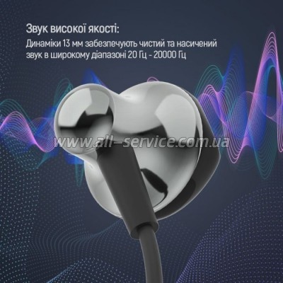  ColorWay Slim 3.5 mm Wired Earphone Blast 1 Black (CW-WD01BK)