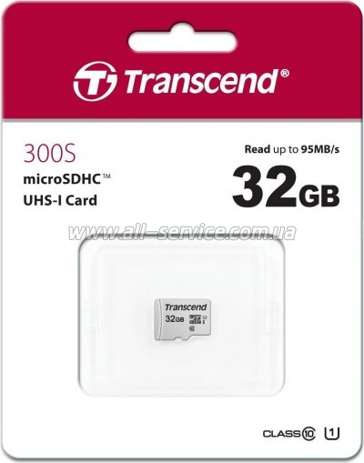   32GB TRANSCEND 300S microSDHC UHS-I U1 (TS32GUSD300S)