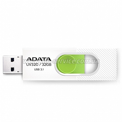 ������ 32GB ADATA UV320 WHITE/GREEN (AUV320-32G-RWHGN)