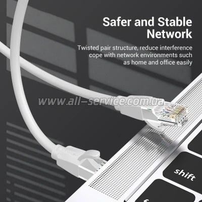 ����-���� 1�, UTP cat 6 RJ-45 gray Vention (IBEHF)