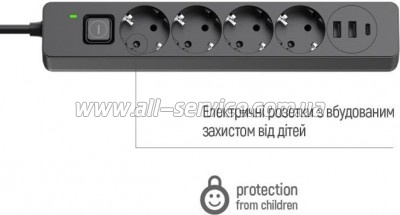   ColorWay CW-CHE435PDB, 4 / 3USB/ 5M (CW-CHE435PDB)