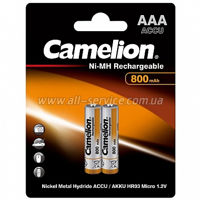  Camelion AAA 800mAh Ni-MH * 2 R03-2BL (NH-AAA800BP2)