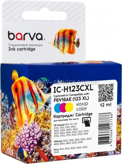  Barva HP 123XL color/ F6V18AE (IC-H123CXL)