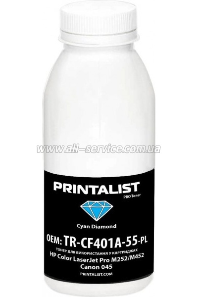  PRINTALIST HP CLJ Pro M252/ M452/ Canon 045  50 Cyan (TR-CF401A-55-PL)