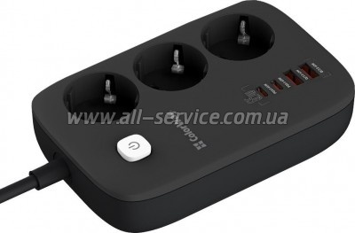 ������� ������ ������� ColorWay CW-CHE34PDB 3 ���/ 4USB GaN3 Pro (CW-CHE34PDB)