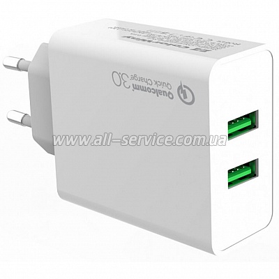   Colorway 2USB Quick Charge 3.0 36W  (CW-CHS017Q-WT)
