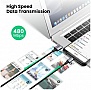 ���� ������ USB 2.0 AM to Micro 5P 2.0m US290 Aluminum Braid Black Ugreen (60148)