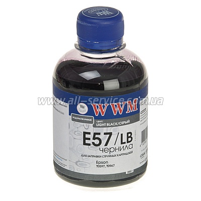 Чeрнила WWM (200 г) EPSON Stylus Photo R2400/2880 (Light Black) E57/LB Чeрнила WWM (200 г) EPSON Stylus Photo R2400/2880 (Light Black) E57/LB