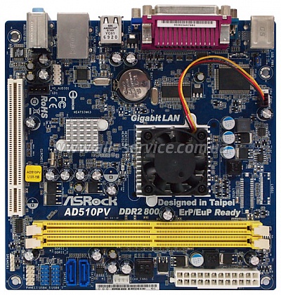 ����������� ����� ASROCK Intel NM10/Processor (Atom D510) AD510PV mini-ITX