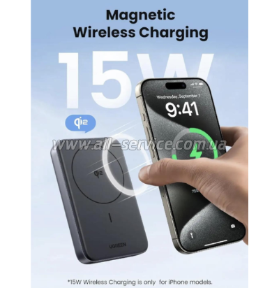 ������� ������������� Ugreen 10000 mAh PD 30W Grey-black (PB761)