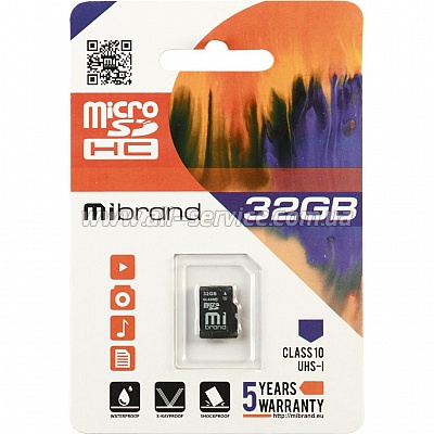   Mibrand 32GB microSDHC class 10 UHS-I (MICDHU1/32GB)