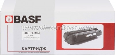�����-�������� BASF OKI C5600/ C5700 ������ 43381906 Magenta (BASF-KT-C5600M-43381906)